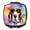 Basset Hound 2454, variant on Carolines Treasures DAC2466SCM 3 x 2.75 in. Border Collie Hippie Dawg Compact Mirror