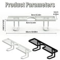 thumbnail image 3 of 19.69 Inch No-Drill Over The Sink Shelf – U Shape Faucet Storage Rack for Bathroom, Toothbrushes, Cups, Cosmetics, Shampoos (Black/White), 3 of 7