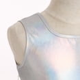 thumbnail image 4 of IBTOM CASTLE Kids Girls Halloween Costume Holographic Skater Dress Metallic Music Festivals Outfit Cosplay Carnival Birthday Party Dress up 9-10 Years Holographic Silver, 4 of 8