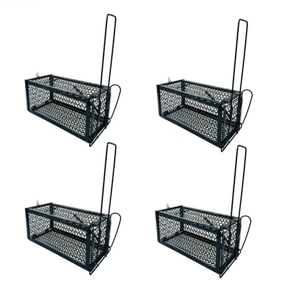 4 Pack Catch Release Humane Animal Rodent Cage Trap For Mice, Rats, Chipmunks, Squirrel Easy to Use