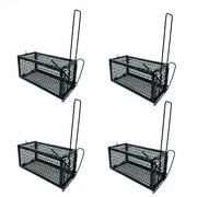 4 Pack Catch Release Humane Animal Rodent Cage Trap For Mice, Rats, Chipmunks, Squirrel Easy to Use