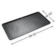 thumbnail image 2 of All Weather Boot Tray, Extra Large Size by Trimate -Water Resistant Plastic, Multi-Purpose for Shoes, Pet Feeding Trays, Mudroom Entryway, Garage, Indoor or Outdoor Extra Large, 40”x20”(Black), 2 of 11