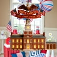 thumbnail image 5 of Patriotic USA 250th Anniversary Ornament Hanging Tree Decoration Featuring Historic Flag or White House Design, Holiday or Year-Round Display, Keepsake for History Lovers, 5 of 9