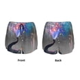 thumbnail image 3 of Balery Elephant Fireworks Celebration Pantalones cortos deportivos para mujer con forro y dos bolsillos, elásticos, para entrenamiento, gimnasio, yoga-Small, 3 of 7