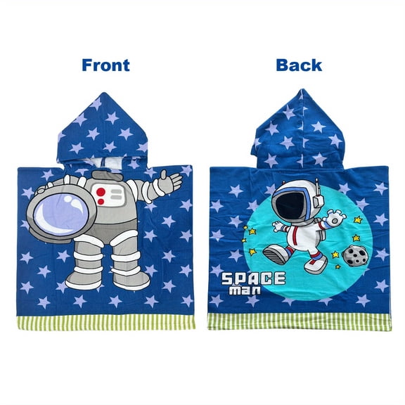 Kids Hooded Beach Towel,Dinosaur Hooded Towels for Kids,Boys Hooded Beach Towel, Microfiber Super Absorbent Soft Poncho Bathrobe for Swin Pool,Wearable Beach Towels for Kids,Poncho Beach Towels