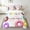 White Pink Brown, variant on Erosebridal Cartoon Donut Doughnut Bed in a Bag King Size, Sweet Cake Food Bed Set, Microfiber 7pcs