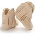 thumbnail image 5 of Muchenggift Toddler Boy Comfort Cowboy Tassel Boots, Beige, 5 of 6