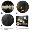 thumbnail image 3 of Designart "Celestial Mirage Gold and Black Saturn II" Saturn Canvas Print, 3 of 5