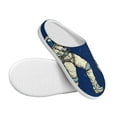thumbnail image 3 of Fotbe Disco party Astronaut Dancing Pattern Women's Fuzzy Curly Fur Memory Foam Loafer Slippers Indoor Outdoor Slippers Winter Home Shoes-46/47, 3 of 7