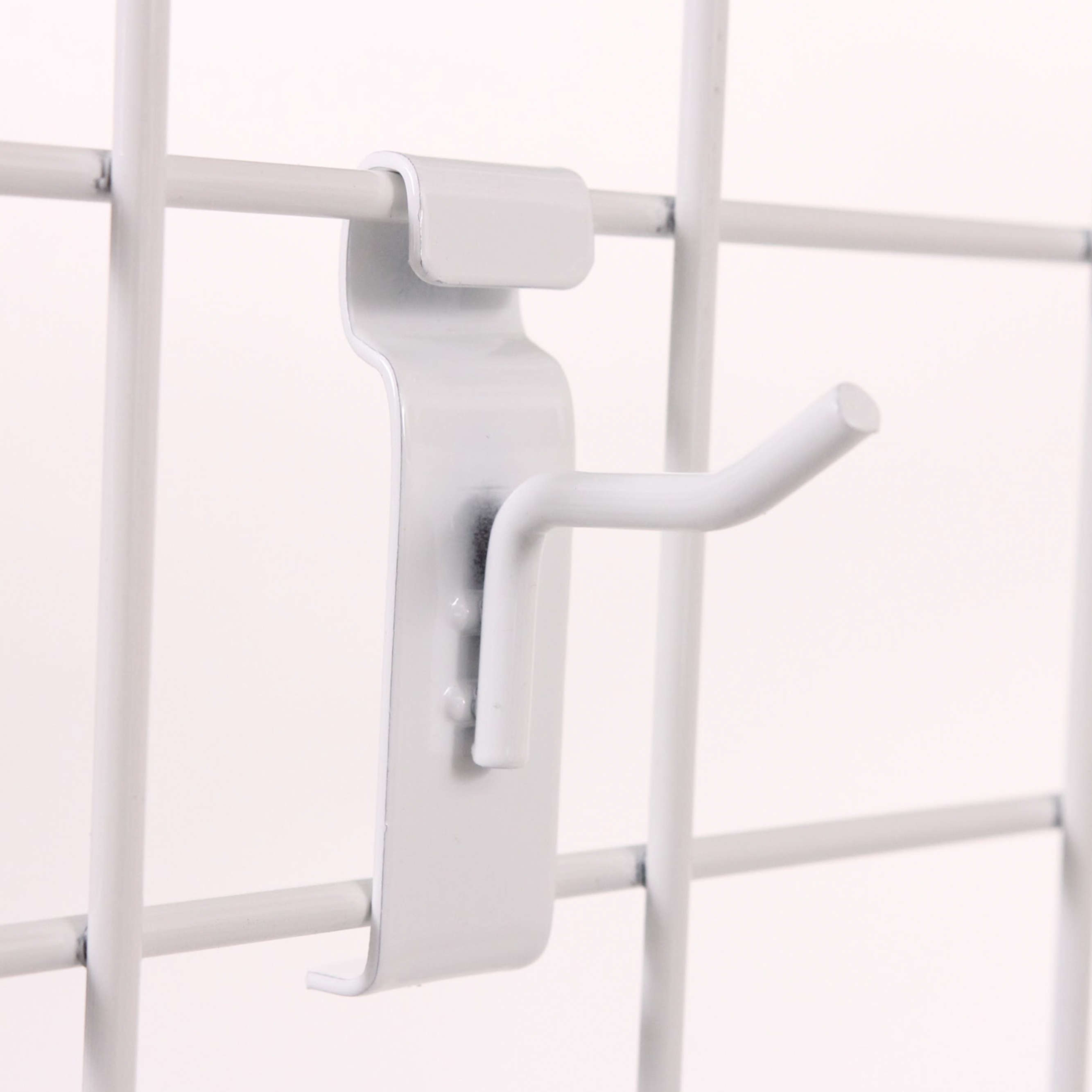 SSWBasics 2 inch White Peg Hook for Wire Grid - Pack of 50 - Durable Grid Wall Accessory - Perfect Gridwall Hooks for Retail  Thrift  Boutique  Garage  Home Organization and Display