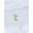 thumbnail image 3 of 1 pieza de anillos de puño de circonita cúbica, anillos abiertos dorados, accesorio de joyería apilable, 3 of 3