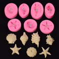 thumbnail image 2 of NETSENG 7pcs 3D Ocean World Silicone Fondant Mold Cake Decorating Sugarcraft Baking Moulds, 2 of 5