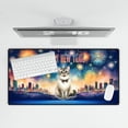 thumbnail image 4 of Happy New Year with Manx Fireworks Holiday Xmas Winter 2025 Desk Mat Full Keyboard Mouse Pad Cat Lover Kitten Owner Gifts Large Mousepad - 00025, 4 of 5