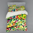 thumbnail image 2 of Ambesonne Birds Bedding Set 3 Pcs, Happy Birds Colorful Tree, Twin, Multicolor, 2 of 3