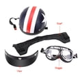 thumbnail image 4 of Protector Casco de motocicleta de cara abierta con gafas, visera, bufanda, motociclista, casco de tu Meterk Protector, 4 of 7