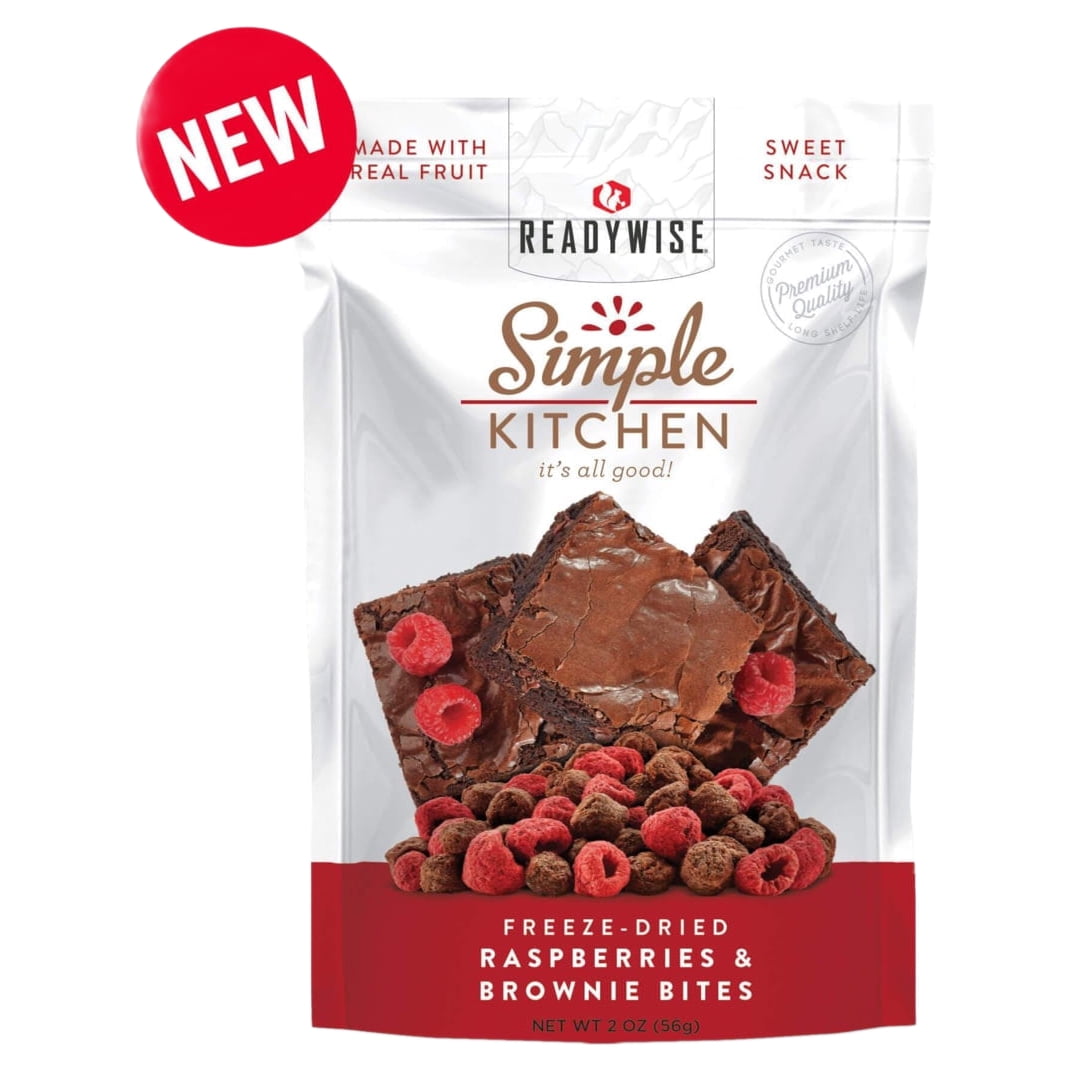 Freeze-Dried Raspberries & Brownie Bites - Gluten Free (6 Single Serving Packets)