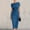 Navy, variant on NTACZA Flowy Dresses for Women Wedding Guest Dresses Formal Dressy Midi Asymmetrical Neckline Off the Shoulder Ruched Waist Black L