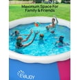 EVAJOY 15ft *35in Inflatable Swimming Pool Include Filter Pump, Ground