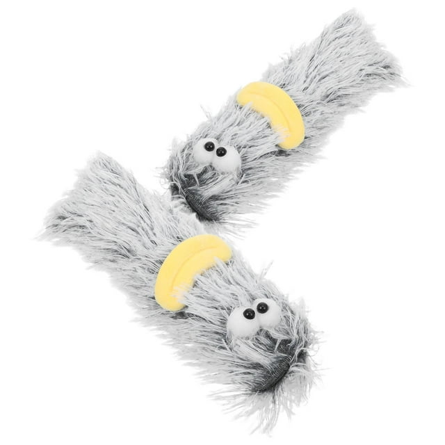 SEWACC 2 Pcs Jouets pour Chatons d'Intérieur Oreiller à Mâcher Gris