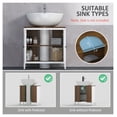 thumbnail image 5 of Bathroom Sink Cabinet, Freestanding Under Sink Organizer, Adjustable Shelf, Space Saving Vanity, Antique White, 5 of 9