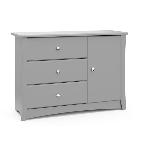 Storkcraft Crescent 3 Drawer Combo Dresser Pebble Gray Walmart