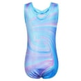 thumbnail image 3 of Girls Shiny Gymnastics Leotard One Piece Blue Ballet Dance Clothes, 3 of 5