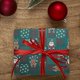 thumbnail image 1 of Puntoco 10 piezas de papel de regalo navideño, papel de regalo de ramo de flores de Papá Noel, papel de regalo para caja de regalo, 19,29 x 19,29 pulgadas, 1 of 6