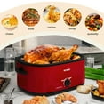 thumbnail image 7 of Superjoe 20 QT Electric Roaster Oven, Stainless Steel Roaster Pan for Turkey, Red, 7 of 7