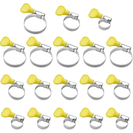 

18 pcs jubilee clamps adjustable 10-32 mm hose clamps clamp stainless steel pipe clamps hose- 3 sizes (10-16 mm 16-25 mm 20-32 mm).