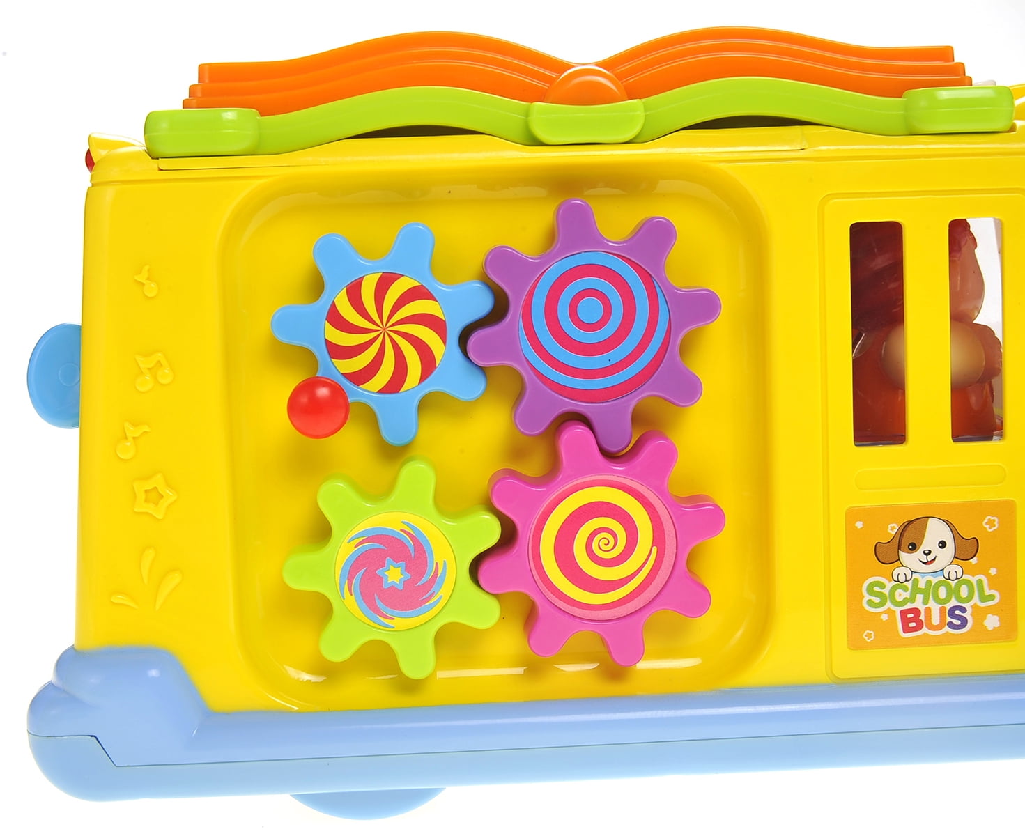 Ready! Set! Race! Interactive School Bus Toy With Flashing Lights & Sounds - Assorted Colors