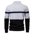 thumbnail image 6 of Feancey Men's Casual Quarter Zip Sweater Fashion Slim Fit Knitted Jumpers Fall Thin Colorblck Pullover Sweaters Cozy Long Sleeve Knit Tops Gray 2XL, 6 of 6