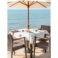 thumbnail image 2 of Outdoor Tablecloth with Umbrella Hole and Zipper, Multi-Color Diamond Square Table Cloth 60x60 Inch Waterproof Tablecloth, Modern Geometric Middle Century White Picnic Table Cover for Patio Camping, 2 of 7
