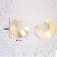 thumbnail image 3 of Big Circle Exaggerated Metal Texture Brushed Frosted Geometric Earrings Creative Party Birthday Jewelry Gift,Style 8, 3 of 3