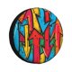 thumbnail image 1 of Fotbe Colorful Arrow Graffiti Pattern Funda de Llanta de Repuesto con Estampado, Engrosada, Ajuste Universal para Jeep, Remolque, RV, SUV, Camión-14 inch, 1 of 6