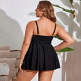 thumbnail image 5 of Women's Plus Size Two-Piece Bikini Set with Skirt Split Swimsuit, Flattering Swimwear for Beach, Pool, and Vacation, Ideal for Spring Break and Summer Fun Black L, 5 of 6