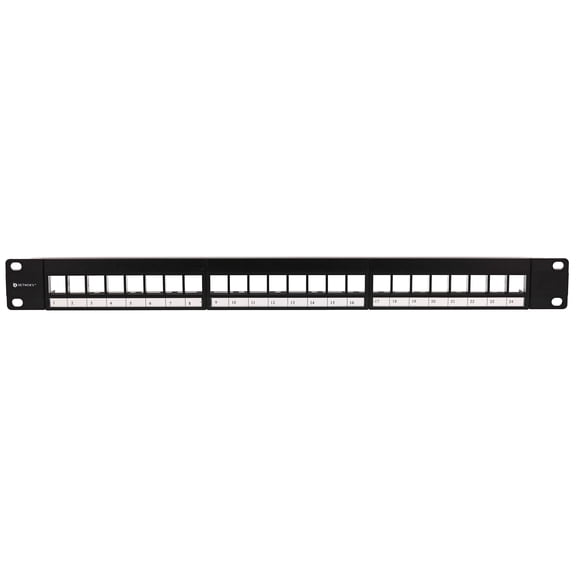 1U High-Density Blank Patch Panel - 24 Port