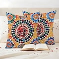 thumbnail image 4 of Pack of 2 Outdoor Pillow Covers 16x16 Inch Waterproof Colorful Boho Throw Pillow Covers,Decorative Couch Pillow Shams Protectors Watercolor Abstract Geometric Patio Garden Pillowcases Cushion Covers, 4 of 8