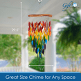 thumbnail image 4 of Blue Handworks Glass Wind Chime Deluxe Rainbow Waterfall Wind Chime for Outside, 4 of 8