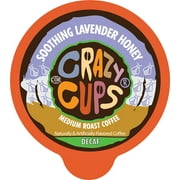 Crazy Cups Decaf Flavored Coffee, Honey Lavender Hot Or Iced Coffee, Recyclable Pods, 22 Count