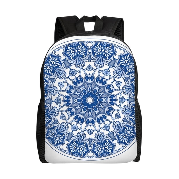 Balery Blue Watercolor Mochila - Mochila Estilosa y Duradera para Laptop de 15 Pulgadas con Tela Oxford Impermeable