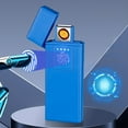 thumbnail image 2 of Penkiiy Ultra-Thin Electric Lighter,Tungsten Turbo Lighter Touch Switch Windproof Lighter Rechargeable USB Lighter with LED Battery Indicator, 2 of 7