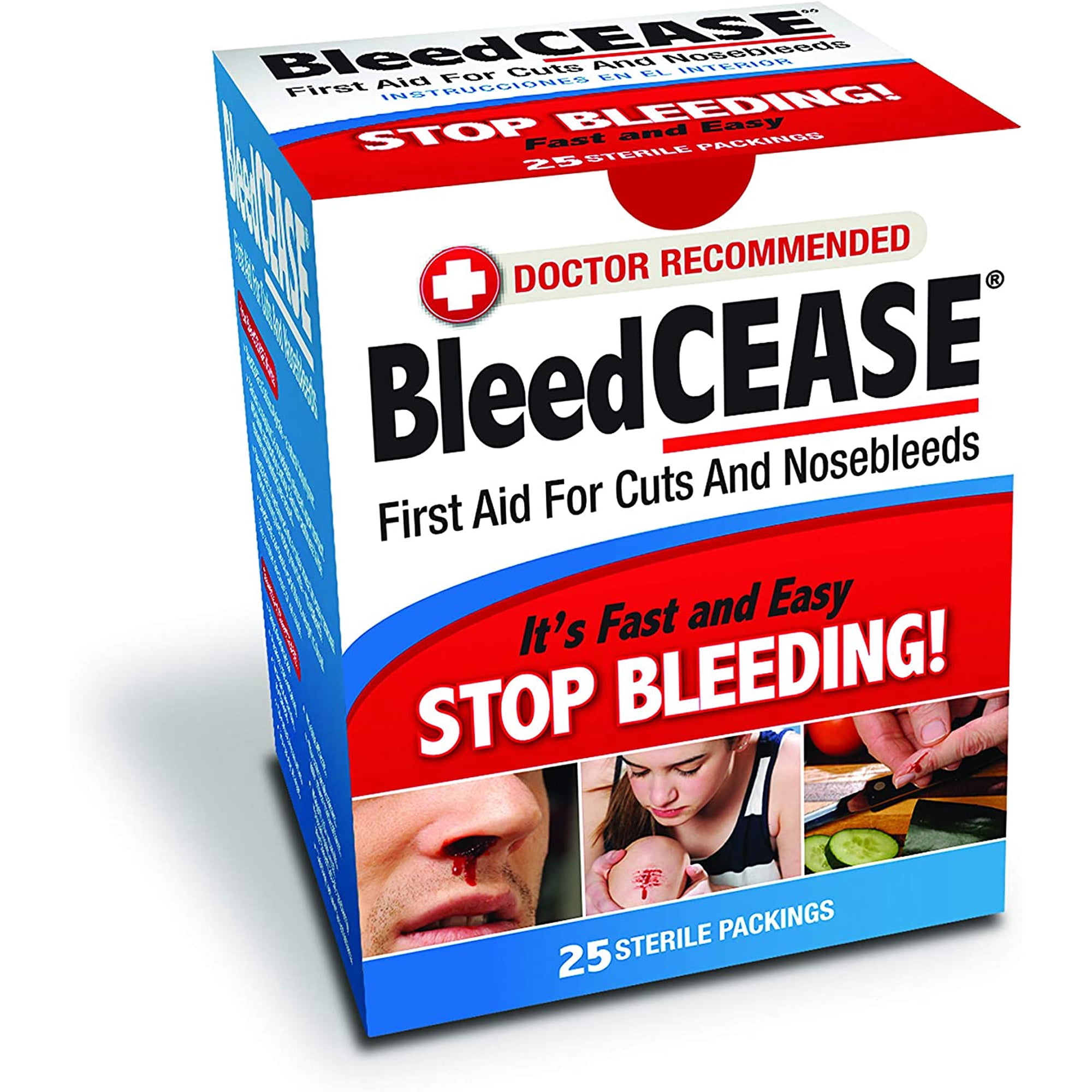 First Aid for Cuts and Nosebleeds Sterile Packings, 25 Count