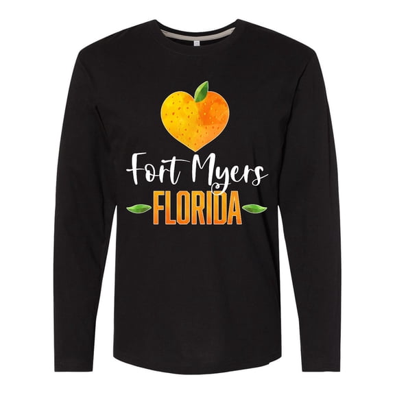 Inktastic Fort Myers Florida Orange in Heart Long Sleeve T-Shirt