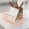 thumbnail image 2 of Cesta colgante nórdica de hierro, color oro rosa, para cosméticos, tocador de escritorio, almacenamiento de artículos diversos, cestas de alambre forjado para alimentos, artículos de tocador., 2 of 6