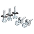 thumbnail image 1 of #14 x 1" Auto-Perforantes Tornillos, 50uds Galvanizado Acero Techos Tornillos Hexagonal Cabeza Auto-Perforantes Tornillos con EPDM Arandela para Metal a Metal, 1 of 6