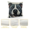 thumbnail image 4 of Sofa Pillow Case, Decorative Throw Pillow Cushion Cover for Home Office - Cute Smiling Blue Dog, 4 of 5
