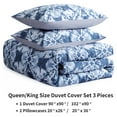 RUIKASI Queen Size Bedding Set 3 Pieces Soft Tie Dye Microfiber Duvet