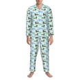 thumbnail image 3 of Lsque Mallard Duck Of Lotus Flowers Pattern Long Sleeve Pajama Set for Men - Soft 2-Piece Sleepwear and Loungewear Set with Pockets, Comfy Nightwear-XX-Large, 3 of 7