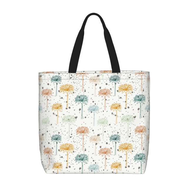 Balery Dandelion Bolsa de Mano para Mujeres con Cremallera, Bolsa de Gimnasio con Compartimentos, Bolsa para Laptop, Bolsa para Trabajo