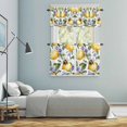 thumbnail image 6 of Summer Watercolor Kitchen Curtains Valances and Tiers Set of 3 Lemon Light Purple Flower Leaf Tier Curtains and Valance with Rod Pocket for Small Windows, 27.5"x36", 6 of 9